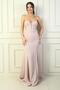 Women's Strapless Lace up Back Lining Underwire Long Fish Evening Dress - 2