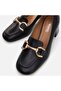 Black Genuine Leather - Thick Heeled Women's Shoes - 4