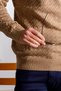 Interview Wraps 0 Collar Knit Pattern Camel Knitwear Sweater - 4