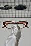 Perry Brown Cat Eye Transparent Tr90 Women Men Unisex Blue Screen Goggle Eyewear - 7