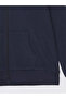 Lcw Hooded Basic Long Sleeve Girl's Zip Sweatshirt - 3