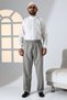 Men's Relaxed Fit Hajj and Umrah Fabric Shalwar Trousers with Elastic Waist Pockets - Earth Color (Isr)