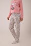 Kitten Printed Pink Pajama Set - 3