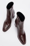 Alba Burgundy Skin Women's Thick Heeled Boots - 2