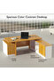Samtida 193 Modern Executive Workstation Desk Ideal for Home and Office - Light Walnut - 3