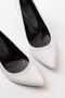 St-001 White Patent Leather Daily 9 cm Heeled Stiletto Shoes - 6