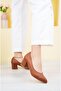 Brown Suede Women's Stylish Daily Comfortable Short Heeled Shoes Heel Height 5cm - 3