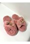 Winter Women's Cross Furry Chain Soft Sole Daily House Slippers - 4