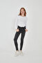 Women's 100% Cotton Crew Neck Long Sleeve Ribbed Blouse - 4
