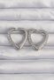 Brass Silver Color Zircon Stone Motif Heart Earrings Tj-Bkp9284