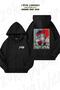 Jujutsu Kaisen Sukuna Ryomen2 Printed Black Cardigan - Zip and Hoodie (2 Thread)