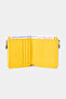 9733 Genuine Leather Double Zipper Special Design Magnet Women's Wallet Yellow - 4
