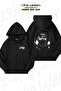 Oversize Uchiha Itachi Naruto V6 Back Printed Zippered Hooded Black Cardigan (2 Yarns)