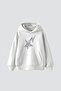 Shining Star Stone Print Oversize Unisex Premium White Hoodie - 3
