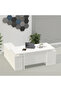 Samtida 193 Modern Executive Workstation Desk Ideal for Home and Office - White - 4