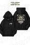 Oversize Supernatural a Very Winchester Back Printed Zippered Hooded Black Cardigan (2 Yarns)