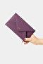 9755 Genuine Leather Special Design Magnetic Large Size Women's Envelope Wallet Purple - 8