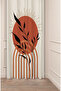 Bohemian Sun Nur Leaf Pattern Digital Printed Background Curtain (Single Wing) Stylish Soft Curtain with Modern Design