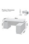 Samtida 193 Modern Executive Workstation Desk Ideal for Home and Office - White - 6