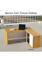 Zelda M225 L-Shape Executive Workstation Desk with Cabinet Ideal for Office - Light Walnut - 3
