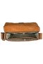 Aiden Genuine Leather & Canvas Mini Crossbody Messenger Bag Tan - 4