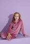 New Season Polka Dot Pattern Trend Model Velvet Mother/Daughter Pajamas Set 2800-Powder Polka Dot - 4