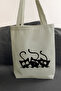 Printed Daily Beach Shopping Tote Cloth Bag with Quality Fabric Inner Pocket