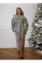 Women's Silver Imported Sequin Sequin Sandy Front Drawstring Detail Slit Lined Special Design Dress - 2