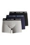 Men's 3-Pack Boxer Black Gray Navy Blue