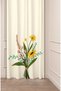 Leaf Bohemian Patterned Digital Printed Background Curtain (Single Wing) Modern Designed Soft Colored Background Curtain