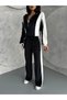 French Velvet Fabric Tracksuit Suit - Soft Textured Cool Comfort - 3