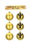 Brs-1647 Christmas Ball Ornament 6 cm 6 Pieces Gold Matte-Gloss