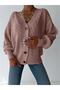Hair Knit Detailed Balloon Sleeve Cardigan Sweater - 7