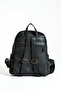 Women's Black Backpack 6 Compartment Bag - 3