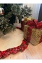 New Year's 65 cm Christmas Tree Cover Linen Plaid Ruffle Skirt Christmas Newyear - 4