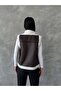 Suede Collared Fur Vest - Anthracite Cream |   Vmf1532 - 5