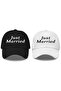 قبعة مزدوجة مكونة من قطعتين مع طباعة Just Married (New Married)