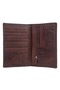 Passport Wallet for Unisex - Genuine Leather, Brown - Travel Organizer, Stylish Design - 2