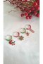 Christmas Glass Ornament 4-Piece New Year Glass Ornament Mug Accessory Gift Santa Claus Pine Tree Red - 2