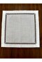 6 Pieces of Linen Fabric Napkins with Colber 40 X 40 cm - 3