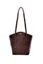 Bonn Brown Croco Handbag for Ladies - Premium Leather, Elegant Crocodile Pattern, Spacious