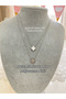 Double Combination Clover Model Silver White Necklace (Clover Model Silver White 2-Piece Combination Necklace)