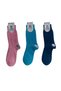 SET OF 3 SEAMLESS COLORED WOOL SOCKET WOMEN'S SOCKS