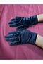 Miela Velvet Girls Wrist Length Gloves Black - 8