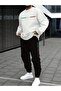 Striped Italy Printed Tracksuit Set Sweatshirt Jogger - Oversize Raised Cycling Neck