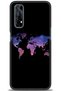 حافظة Realme 7 مطبوعة بدقة HD - خريطة العالم + واقي شاشة كامل