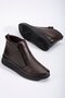 Genuine Leather Orthopedic Women's Boots Brown with 2 Zippers and Padded Soles