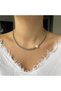 Natural Hematite Stone and Real Natural Pearl Necklace