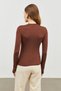 Women's Black White Brown Navy Blue 4-Piece Finger Detailed Bodysuit - 7
