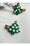 Glitter Shiny Christmas 2-Piece Clip Pine Tree Buckle